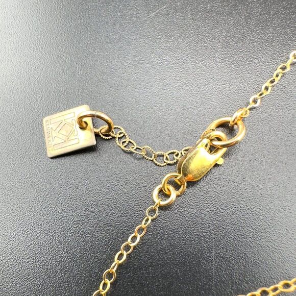 Kenda Kist Talia 14k Gold Filled gf Five textured Disc Gold Necklace - Picture 3 of 4